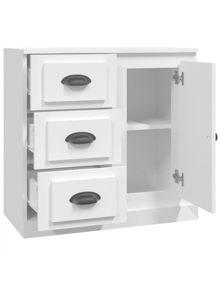 Credenza Bianca 70x35,5x67,5 cm in Legno Multistrato