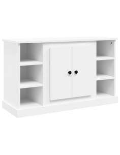Credenza Bianca 100x35,5x60 cm in Legno Multistrato 2