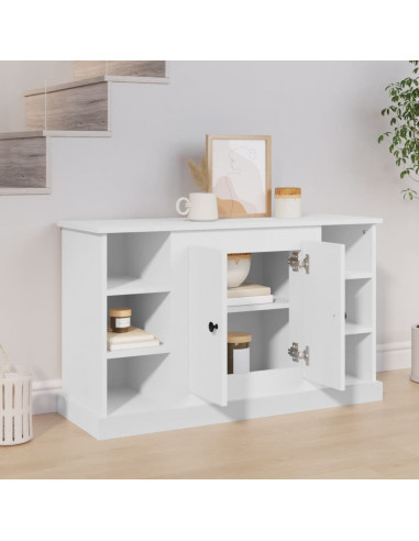Credenza Bianca 100x35,5x60 cm in Legno Multistrato