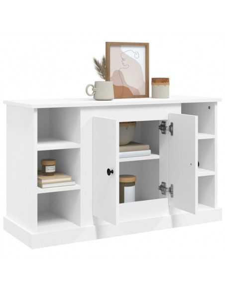 Credenza Bianca 100x35,5x60 cm in Legno Multistrato