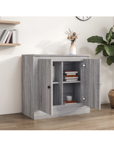Credenza Grigio Sonoma 70x35,5x67,5 cm in Legno Multistrato