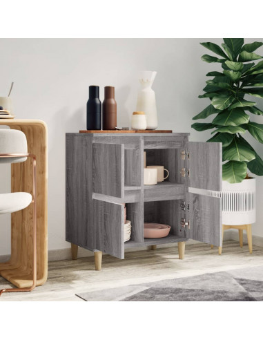 Credenza Grigio Sonoma 60x35x70 cm in Legno Multistrato