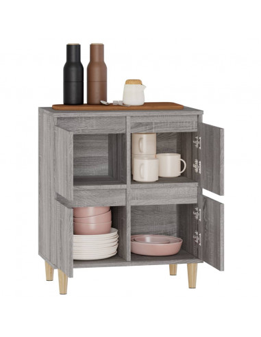 Credenza Grigio Sonoma 60x35x70 cm in Legno Multistrato