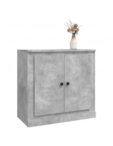 Credenza Grigio Cemento 70x35,5x67,5 cm in Legno Multistrato