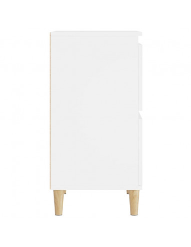 Credenze 2pz Bianche 60x35x70 cm in Legno Multistrato