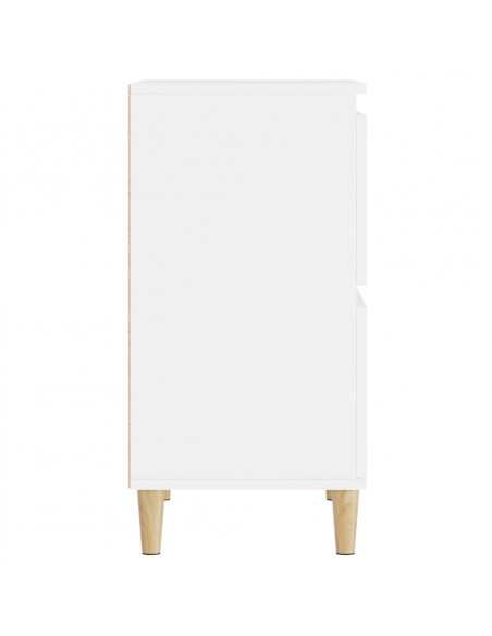 Credenze 2pz Bianche 60x35x70 cm in Legno Multistrato