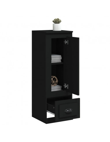 Credenza Nera 36x35,5x103,5 cm in Legno Multistrato