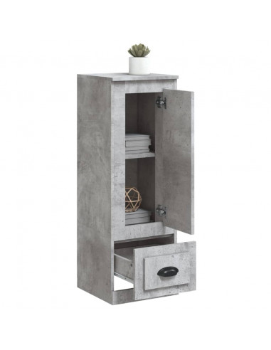 Credenza Grigio Cemento 36x35,5x103,5 cm in Legno Multistrato