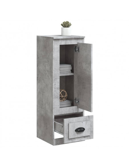 Credenza Grigio Cemento 36x35,5x103,5 cm in Legno Multistrato