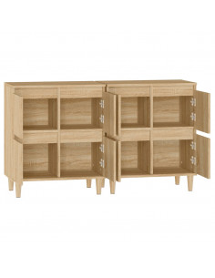 Credenze 2pz Rovere Sonoma 60x35x70 cm in Legno Multistrato 2