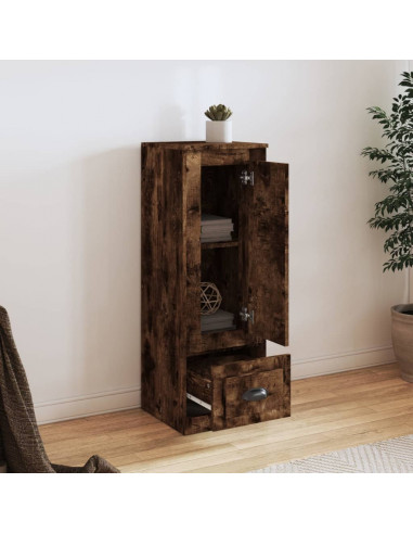 Credenza Rovere Fumo 36x35,5x103,5 cm in Legno Multistrato