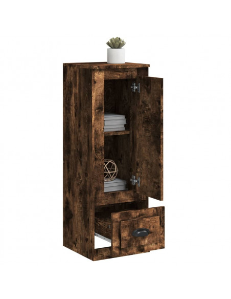 Credenza Rovere Fumo 36x35,5x103,5 cm in Legno Multistrato
