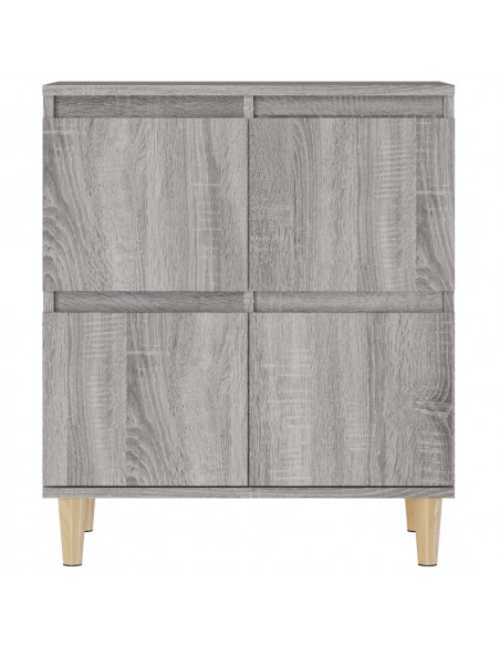 Credenze 2pz Grigio Sonoma 60x35x70 cm in Legno Multistrato