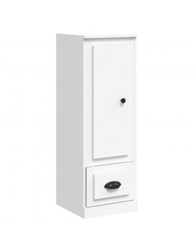 Credenza Bianca 36x35,5x103,5 cm in Legno Multistrato