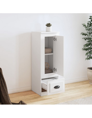 Credenza Bianca 36x35,5x103,5 cm in Legno Multistrato