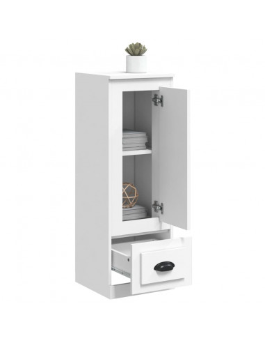 Credenza Bianca 36x35,5x103,5 cm in Legno Multistrato