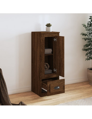 Credenza Rovere Marrone 36x35,5x103,5 cm in Legno Multistrato