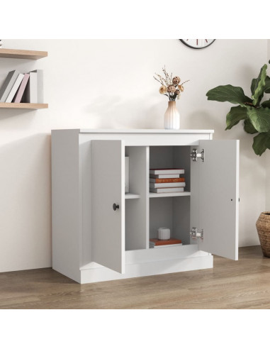 Credenza Bianca 70x35,5x67,5 cm in Legno Multistrato