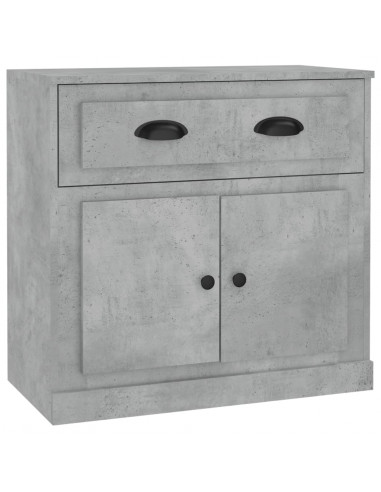 Credenza Grigio Cemento 70x35,5x67,5 cm in Legno Multistrato