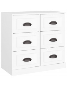 Credenza Bianca 70x35,5x67,5 cm in Legno Multistrato 2