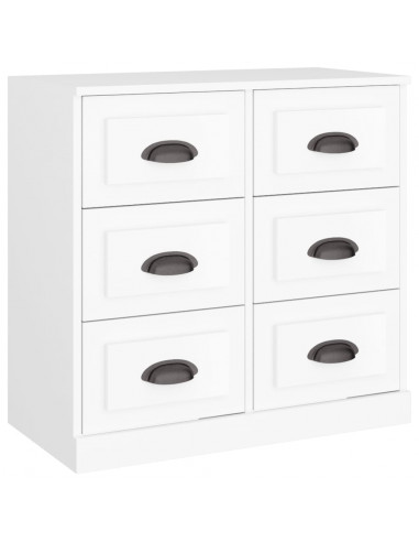 Credenza Bianca 70x35,5x67,5 cm in Legno Multistrato