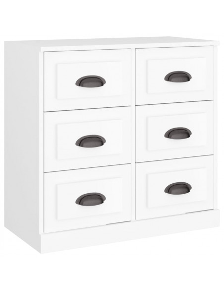 Credenza Bianca 70x35,5x67,5 cm in Legno Multistrato