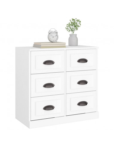 Credenza Bianca 70x35,5x67,5 cm in Legno Multistrato