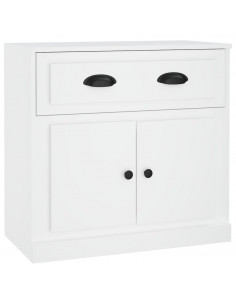 Credenza Bianca 70x35,5x67,5 cm in Legno Multistrato 2