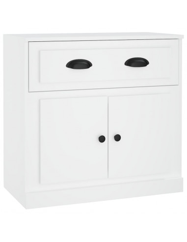 Credenza Bianca 70x35,5x67,5 cm in Legno Multistrato