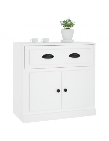 Credenza Bianca 70x35,5x67,5 cm in Legno Multistrato