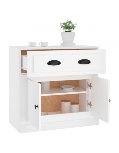 Credenza Bianca 70x35,5x67,5 cm in Legno Multistrato