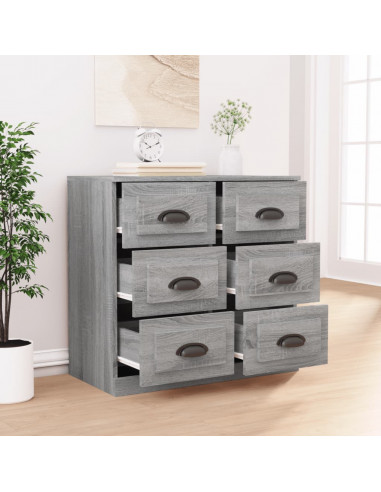 Credenza Grigio Sonoma 70x35,5x67,5 cm in Legno Multistrato