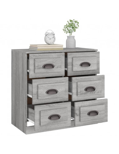 Credenza Grigio Sonoma 70x35,5x67,5 cm in Legno Multistrato