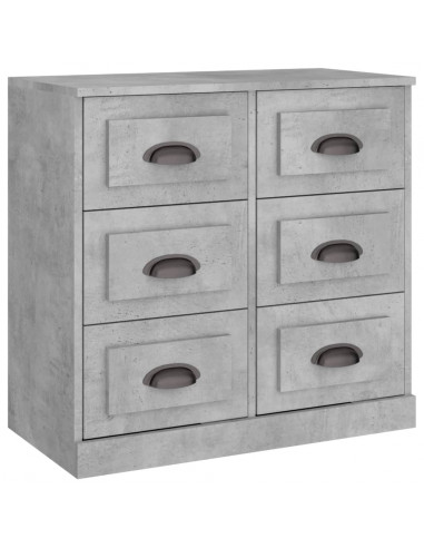Credenza Grigio Cemento 70x35,5x67,5 cm in Legno Multistrato