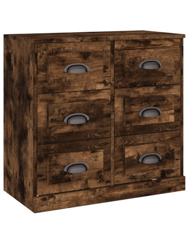 Credenza Rovere Fumo 70x35,5x67,5 cm in Legno Multistrato