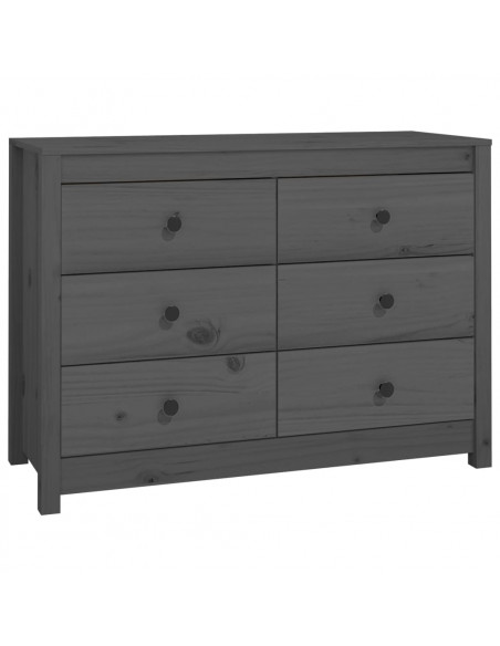 Armadietto Miele Grigio 100x40x72 cm in Legno Massello di Pino