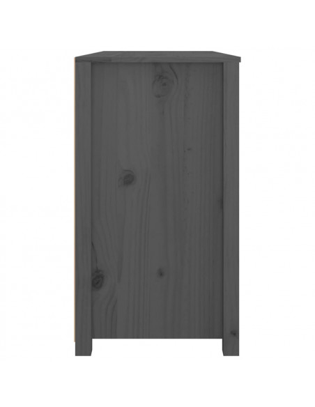 Armadietto Miele Grigio 100x40x72 cm in Legno Massello di Pino