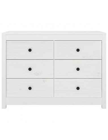 Armadietto Miele Bianca 100x40x72 cm in Legno Massello di Pino