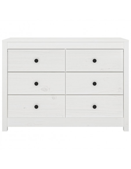 Armadietto Miele Bianca 100x40x72 cm in Legno Massello di Pino