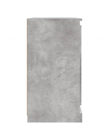 Credenza Grigio Cemento 70x35,5x67,5 cm in Legno Multistrato