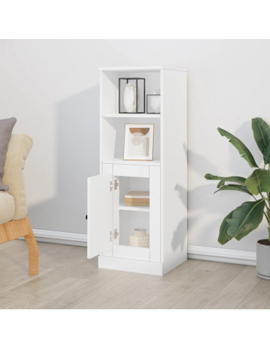 Credenza Bianca 36x35,5x103,5 cm in Legno Multistrato