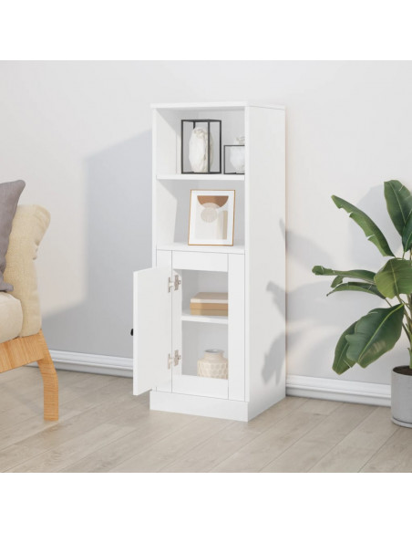 Credenza Bianca 36x35,5x103,5 cm in Legno Multistrato