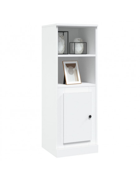 Credenza Bianca 36x35,5x103,5 cm in Legno Multistrato