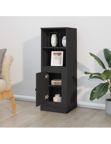 Credenza Nera 36x35,5x103,5 cm in Legno Multistrato