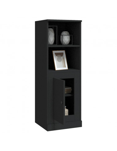 Credenza Nera 36x35,5x103,5 cm in Legno Multistrato