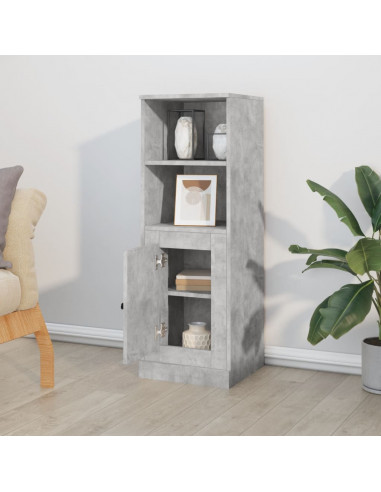 Credenza Grigio Cemento 36x35,5x103,5 cm in Legno Multistrato