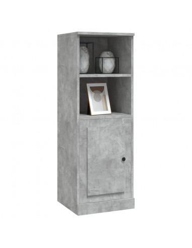 Credenza Grigio Cemento 36x35,5x103,5 cm in Legno Multistrato