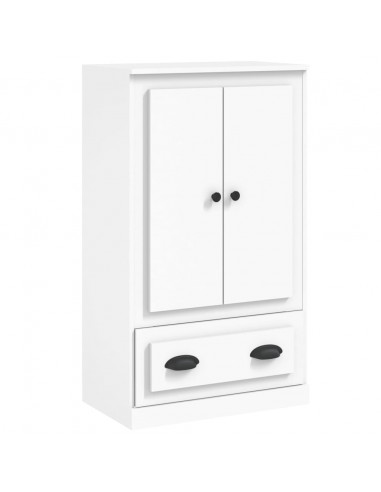 Credenza Bianca 60x35,5x103,5 cm in Legno Multistrato