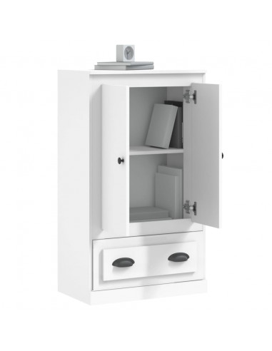 Credenza Bianca 60x35,5x103,5 cm in Legno Multistrato