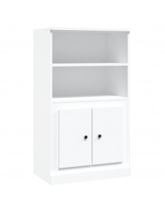 Credenza Bianca 60x35,5x103,5 cm in Legno Multistrato 2